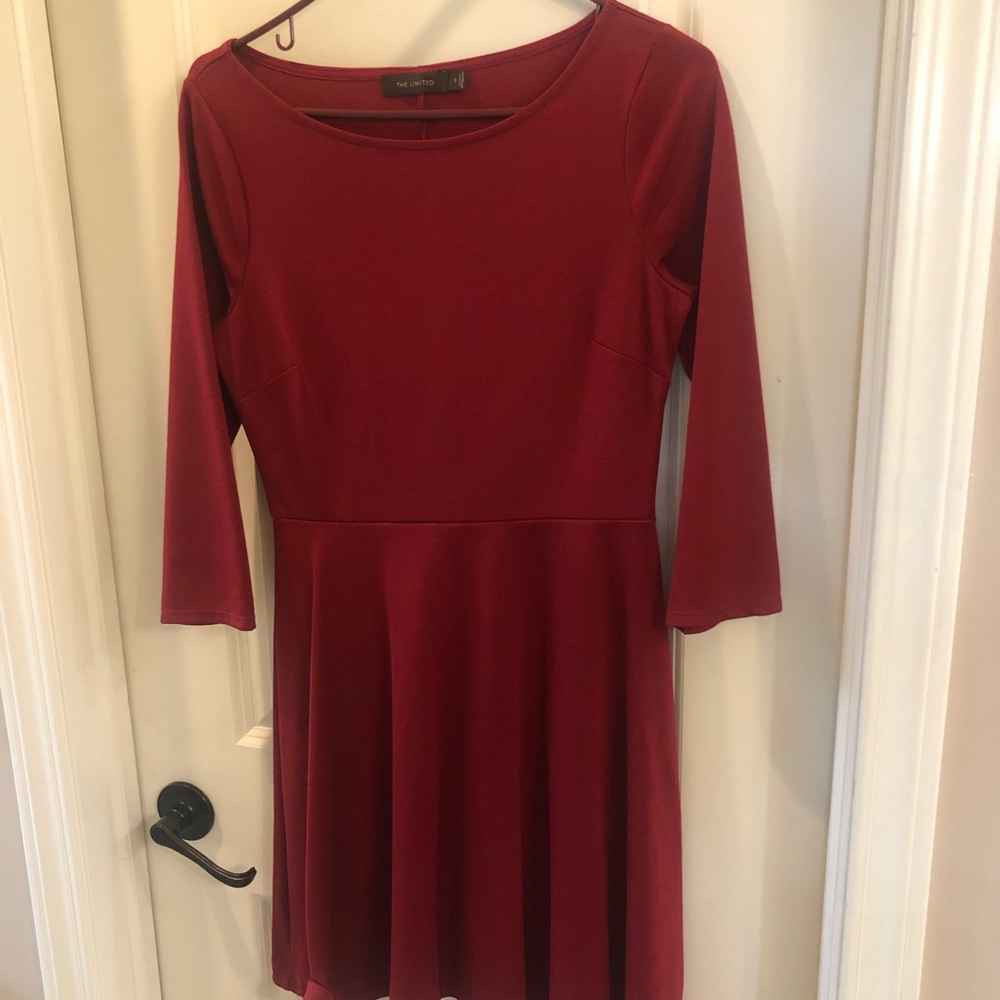 The Limited size small maroon dress